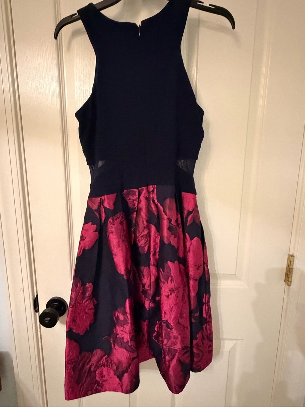 Xscape Navy Evening Dress - Picture 2 of 4